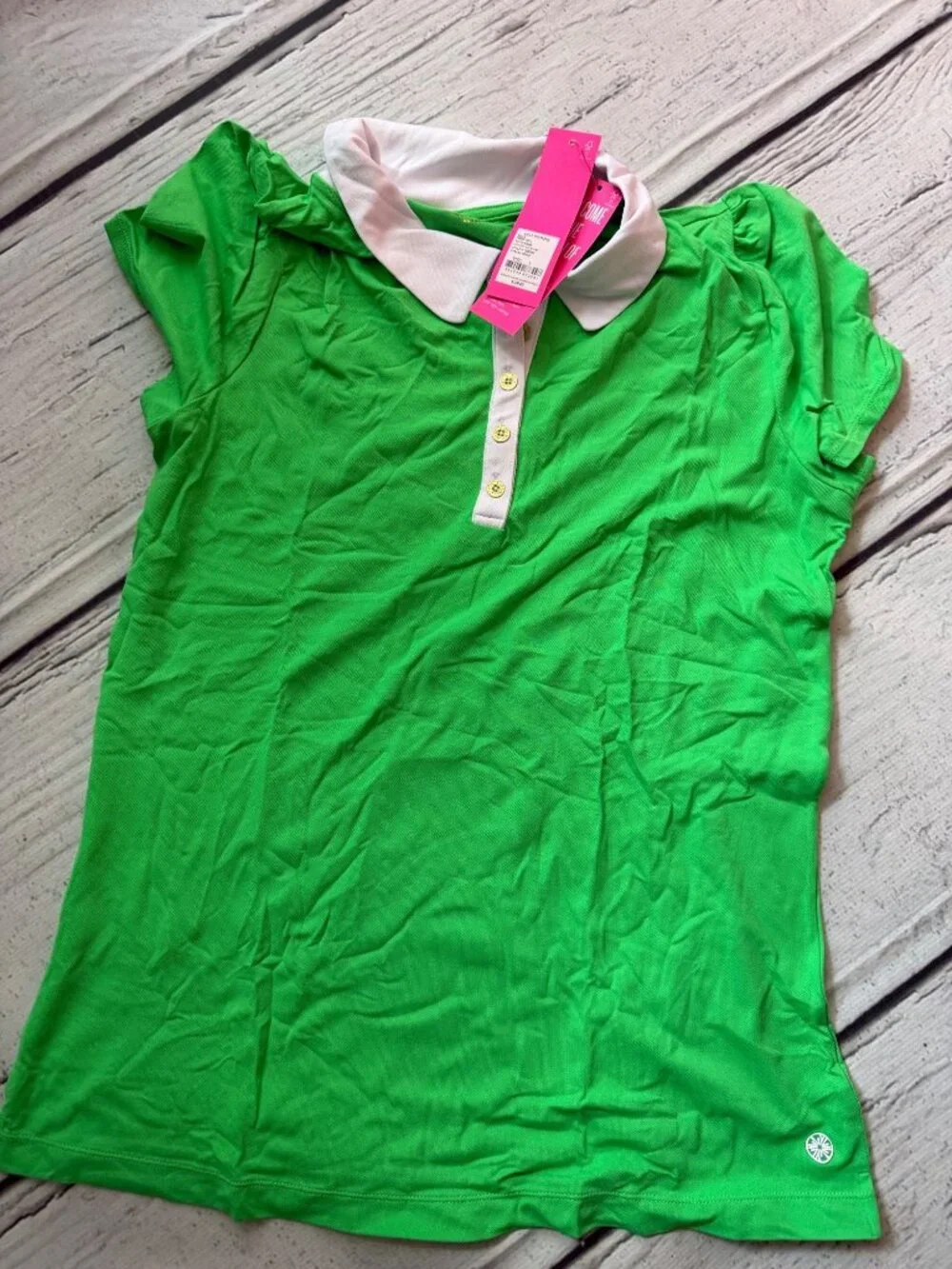 NWT Lilly Pulitzer Frida Puff Sleeve polo